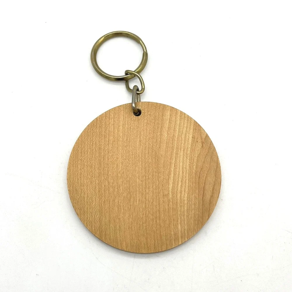 Hallmark Cards Inc Vintage Wooden Keychain Little Girl Smelling Flower Whimsical